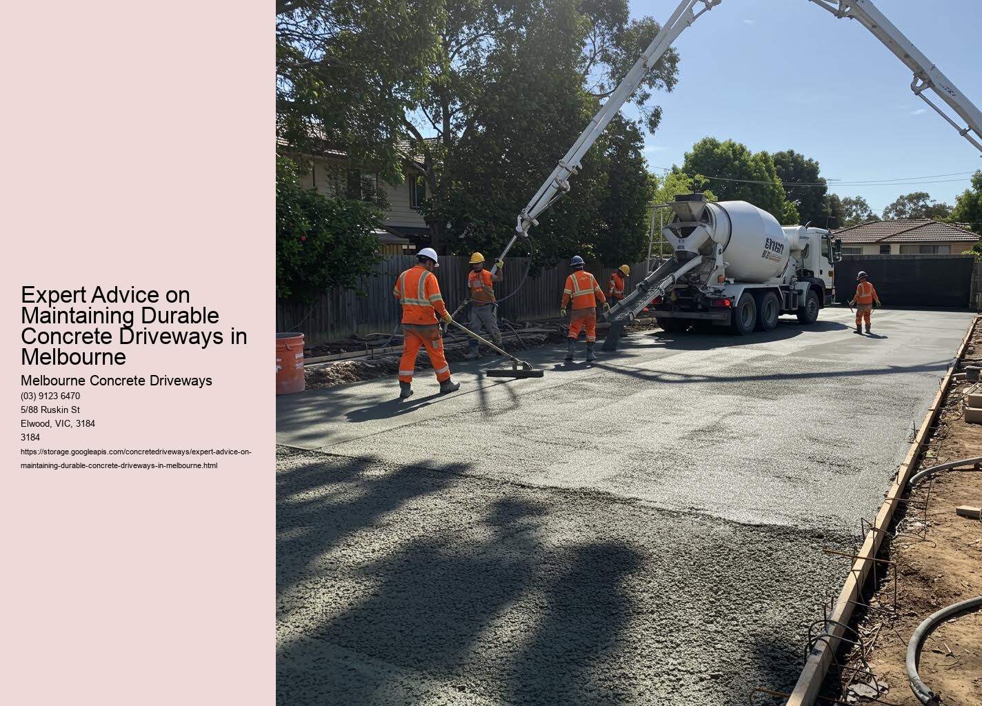 Expert Advice on Maintaining Durable Concrete Driveways in Melbourne