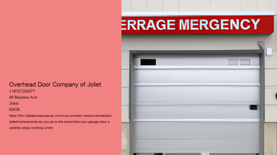 What do you do in the event that your garage door suddenly stops working?