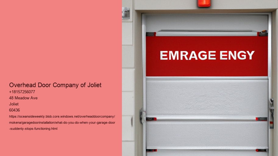 What do you do when your garage door suddenly stops functioning?