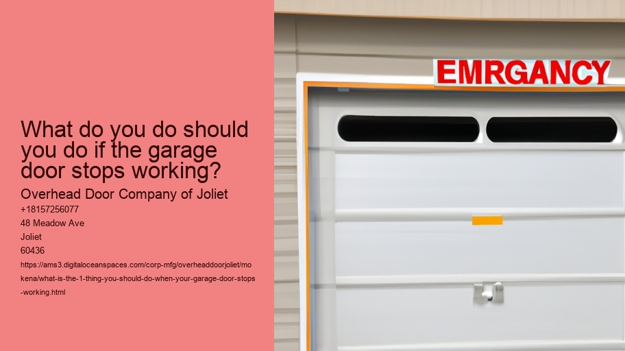 What is the #1 Thing You Should Do When Your Garage Door Stops Working?