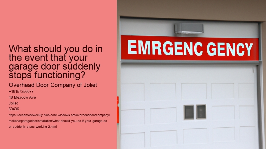 What should you do if your garage door suddenly stops working?