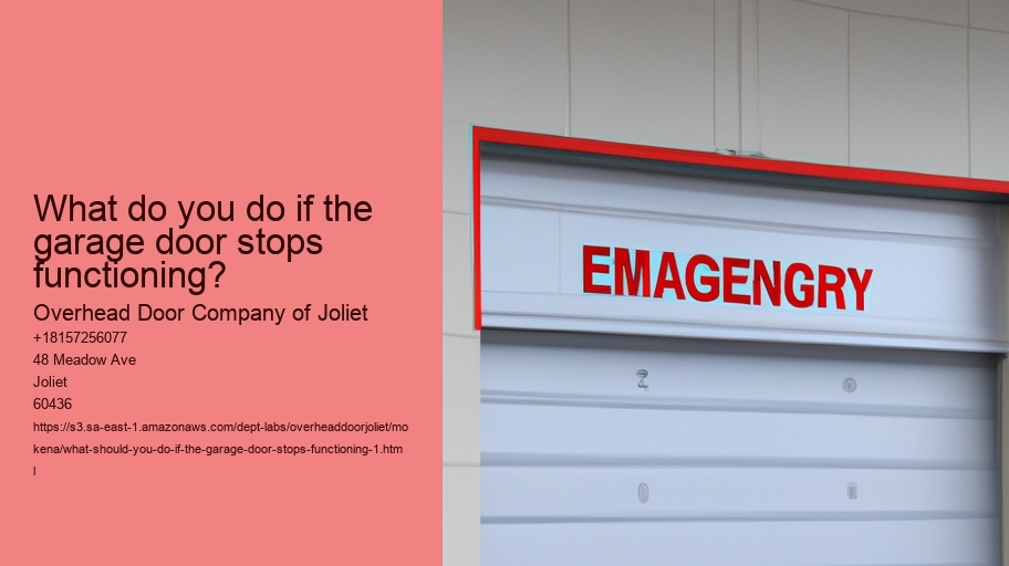 What should you do if the garage door stops functioning?