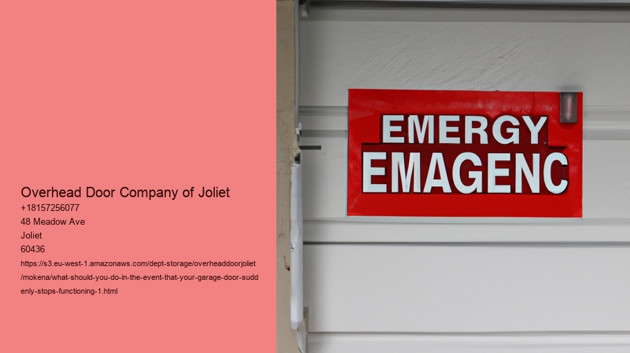 What should you do in the event that your garage door suddenly stops functioning?
