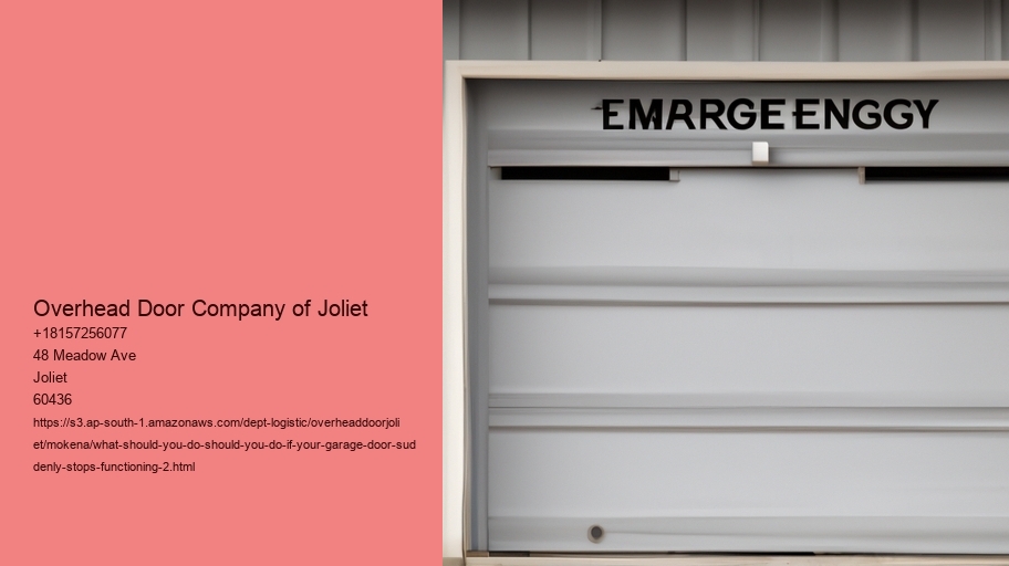 What should you do should you do if your garage door suddenly stops functioning?
