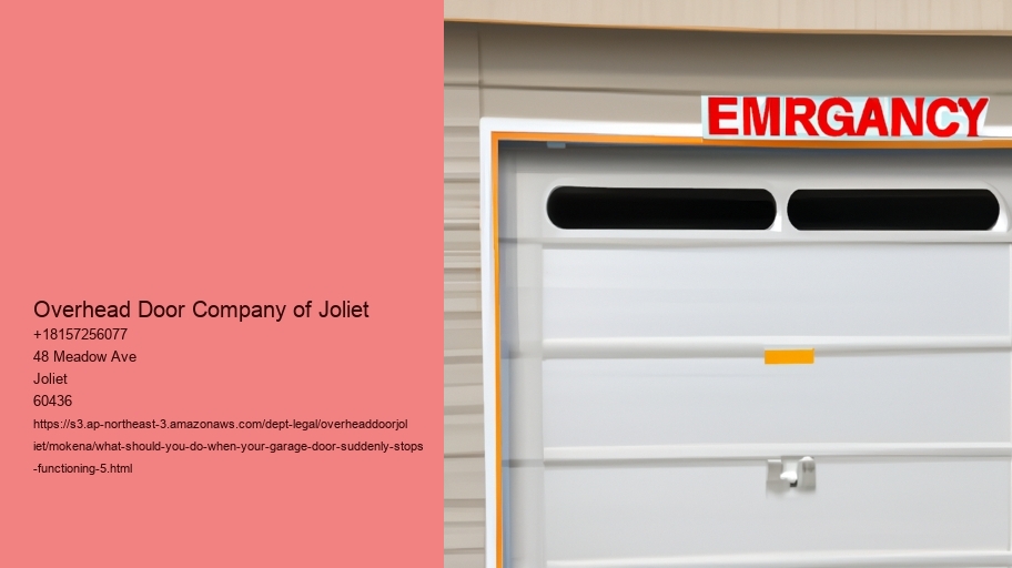 What should you do when your garage door suddenly stops functioning?