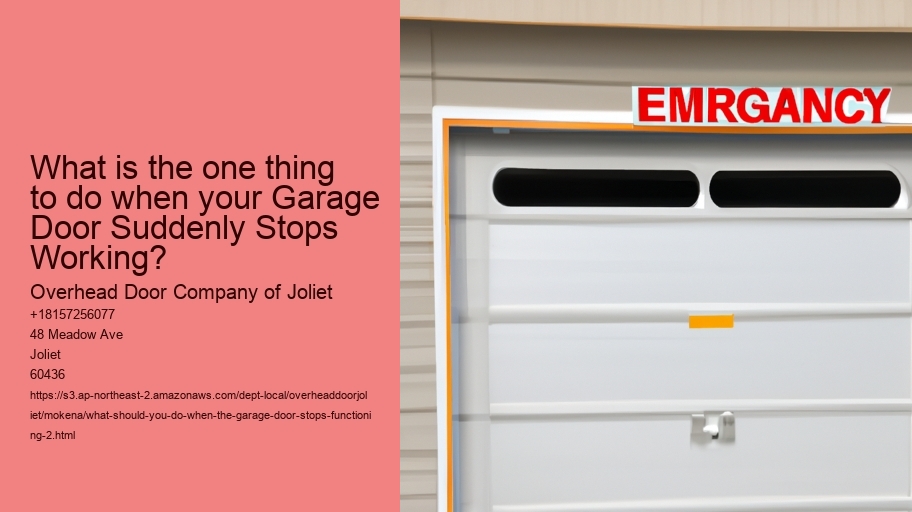 What should you do when the garage door stops functioning?