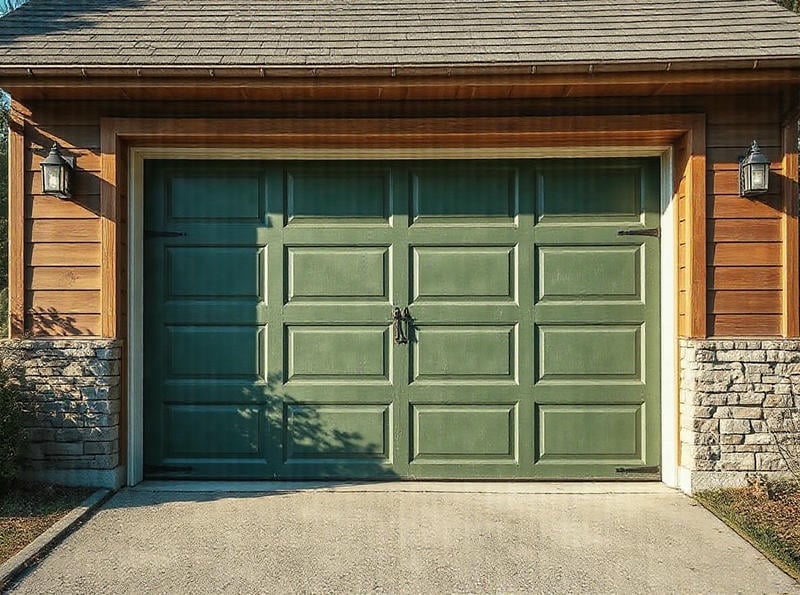 How to restore worn finishes on older garage doors during repairs