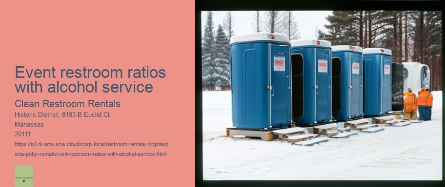 Event restroom ratios with alcohol service