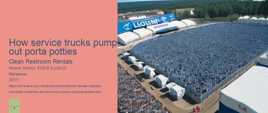 How service trucks pump out porta potties