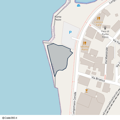 Posizione della spiaggia Spiaggia nei pressi di Lungomare Cenide, Pezzo Inferiore, Villa San Giovanni, 89018