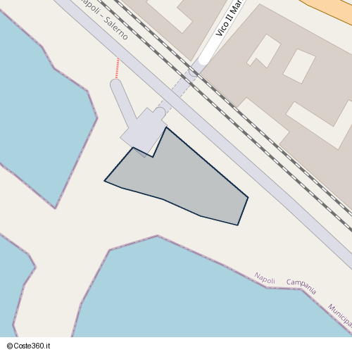 Posizione della spiaggia Spiaggia nei pressi di Municipalità 6, Napoli, 80046