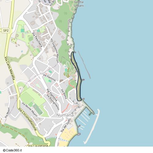 Posizione della spiaggia Spiaggia nei pressi di Numana, 60026