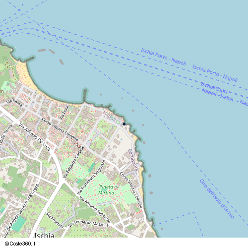 Posizione della spiaggia Spiaggia nei pressi di Ischia, 80077