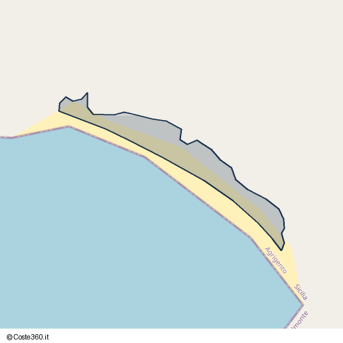 Posizione della spiaggia Spiaggia nei pressi di Via Torre di Monterosso, Realmonte, 92010