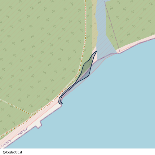 Posizione della spiaggia Spiaggia nei pressi di Nettuno, 00048