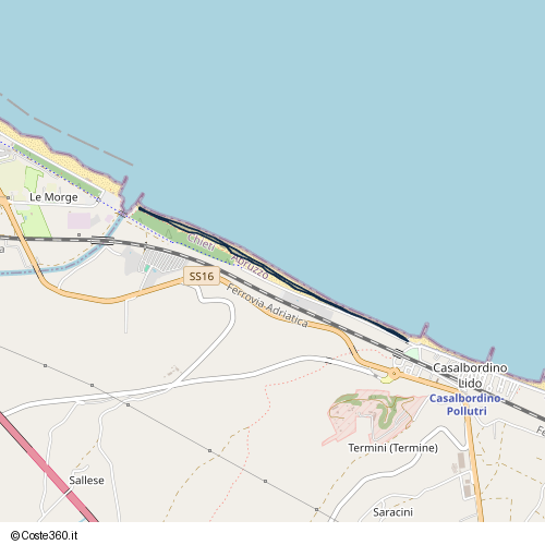 Posizione della spiaggia Spiaggia nei pressi di Via Alessandrini, Casalbordino, 66021