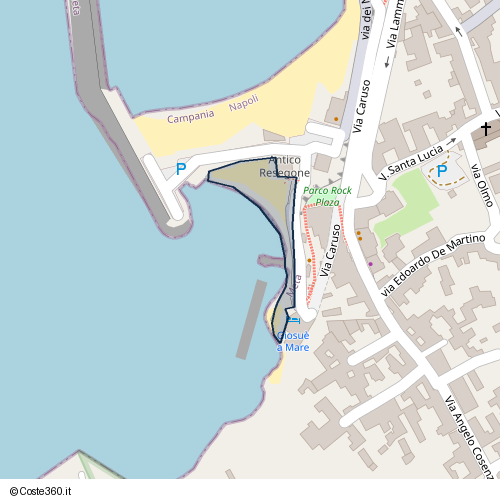 Posizione della spiaggia Spiaggia nei pressi di Meta, 80062