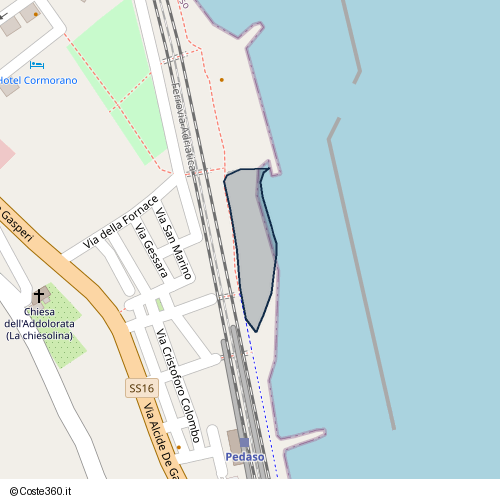 Posizione della spiaggia Spiaggia nei pressi di Via Martiri della Libertà, Pedaso, 63827