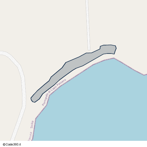 Posizione della spiaggia Spiaggia nei pressi di Portopalo di Capo Passero, 96026