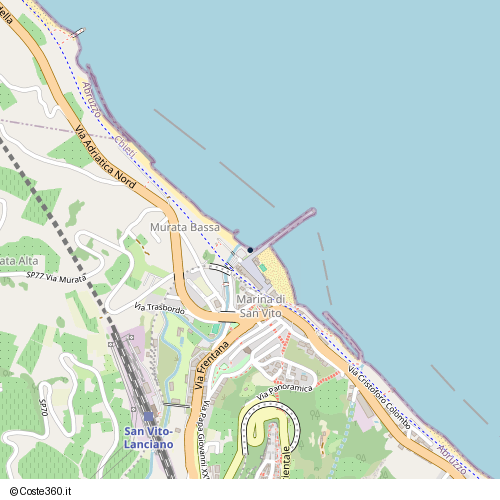 Posizione della spiaggia Spiaggia nei pressi di San Vito Chietino, 66038