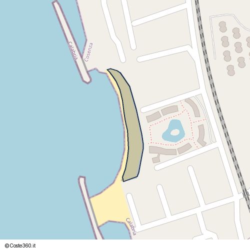 Posizione della spiaggia Spiaggia nei pressi di Belvedere Marittimo, 87021