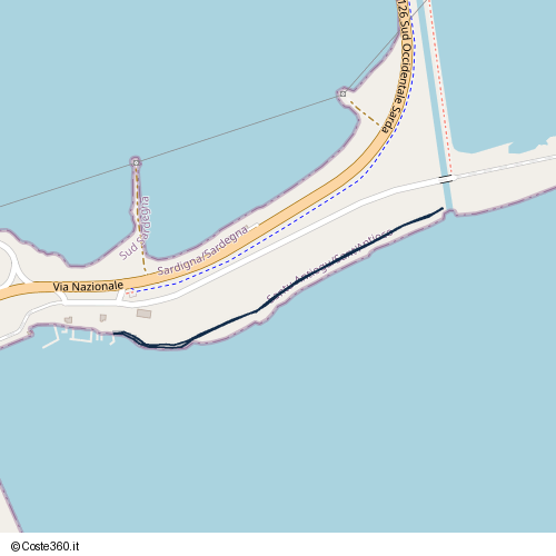 Posizione della spiaggia Spiaggia nei pressi di Santu Antiogu/Sant'Antioco, 09017