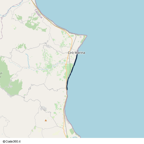 Posizione della spiaggia Spiaggia nei pressi di Cirò Marina, 88811