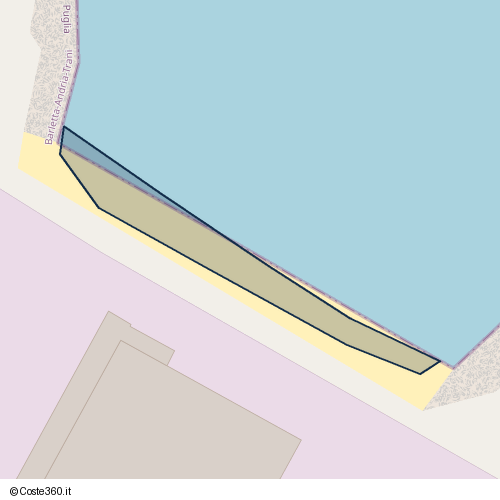 Posizione della spiaggia Spiaggia nei pressi di Via Barletta, Trani, 76125