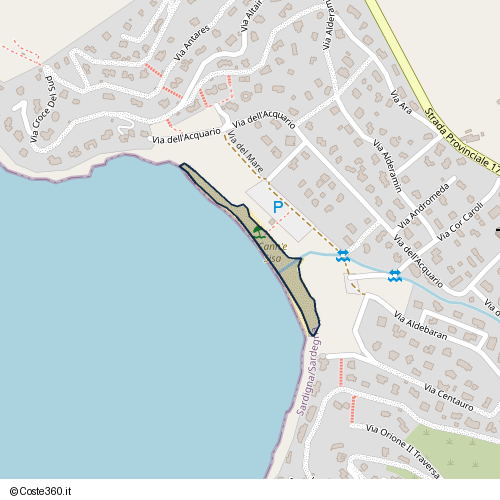 Posizione della spiaggia Spiaggia nei pressi di Via del Mare, Maracalagonis, 09040