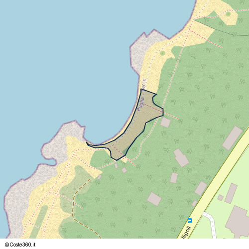 Posizione della spiaggia Spiaggia nei pressi di Gallipoli, 73014