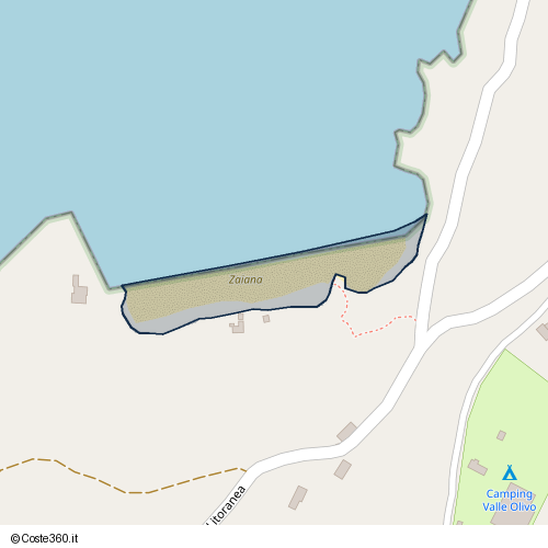 Posizione della spiaggia Spiaggia nei pressi di Litoranea, Peschici