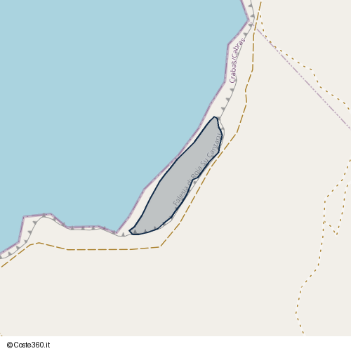 Posizione della spiaggia Spiaggia nei pressi di Crabas/Cabras, 09072