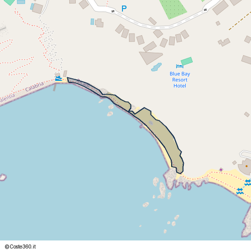 Posizione della spiaggia Spiaggia nei pressi di Access to Beach, Ricadi, 89866