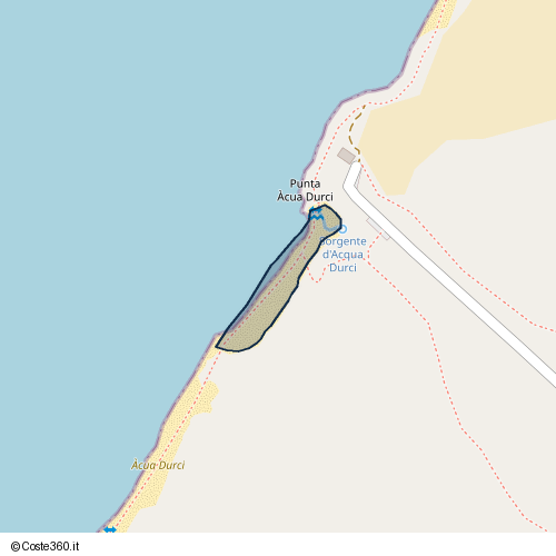 Posizione della spiaggia Spiaggia nei pressi di Arbus, 09031