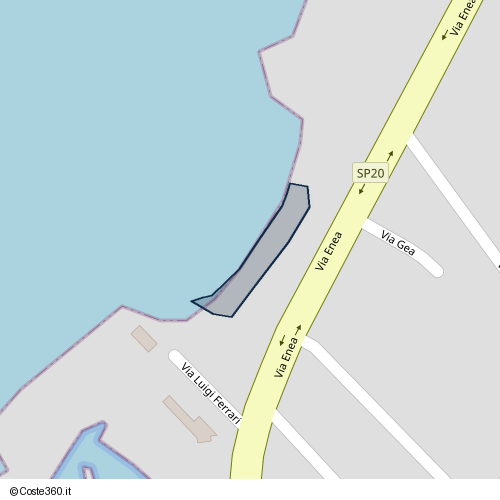 Posizione della spiaggia Spiaggia nei pressi di Via Enea, Erice, 91016