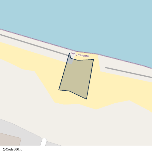 Posizione della spiaggia Spiaggia nei pressi di III trav. Via del Pescatore, Vibo Valentia, 89900