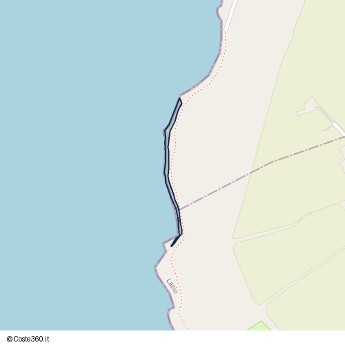 Posizione della spiaggia Spiaggia nei pressi di Via Ugo Neri, Tarquinia