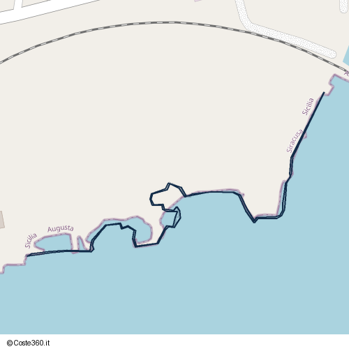 Posizione della spiaggia Spiaggia nei pressi di SS193, Augusta, 96011