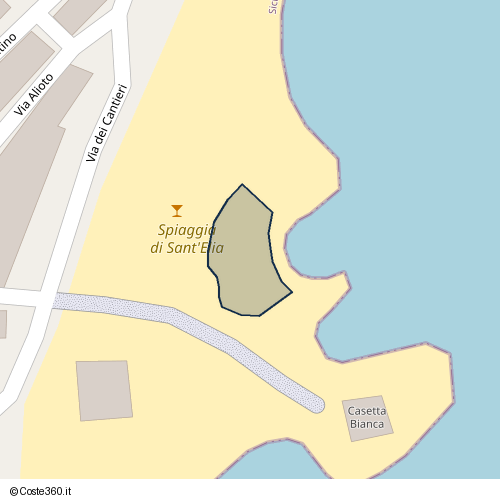 Posizione della spiaggia Spiaggia nei pressi di Santa Flavia, 90017