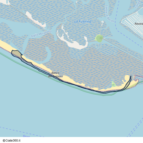 Posizione della spiaggia Spiaggia nei pressi di Grado, 34073