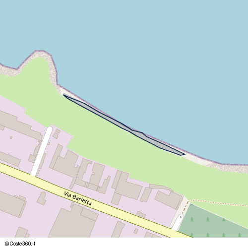 Posizione della spiaggia Spiaggia nei pressi di Via Barletta, Trani, 76125