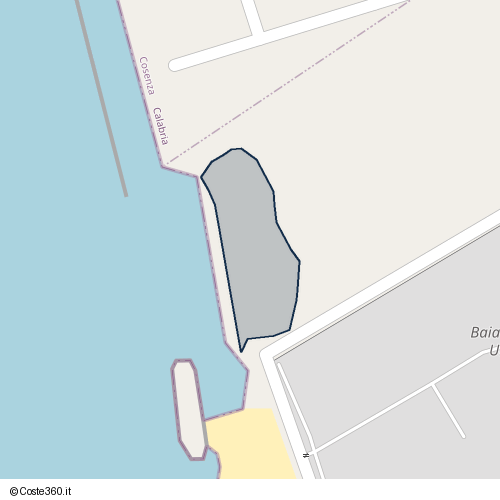 Posizione della spiaggia Spiaggia nei pressi di Belvedere Marittimo, 87021