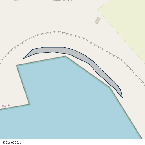 Posizione della spiaggia Spiaggia nei pressi di Via della spaggia di postini, Cottimo, Procida, 80079