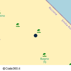 Posizione della concessione balneare Comune di Riccione, A. 2014, N. 401