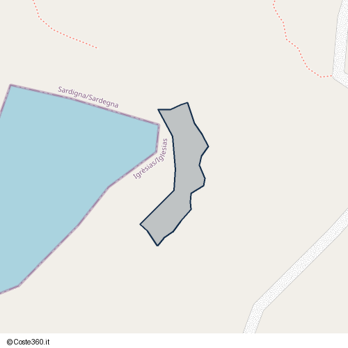 Posizione della spiaggia Spiaggia nei pressi di 307, Igrèsias/Iglesias, 09016