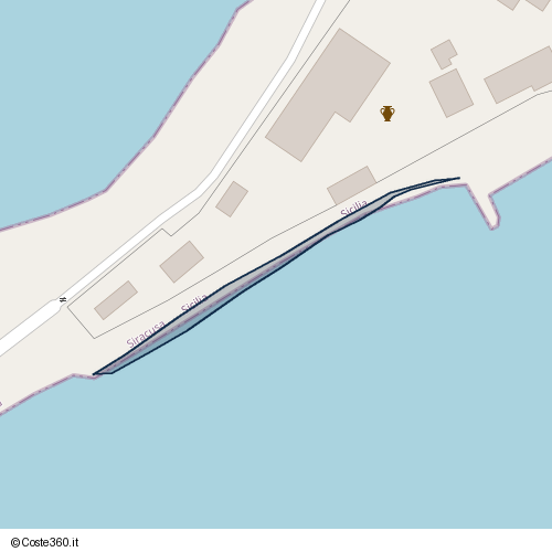 Posizione della spiaggia Spiaggia nei pressi di Priolo Gargallo, 96010