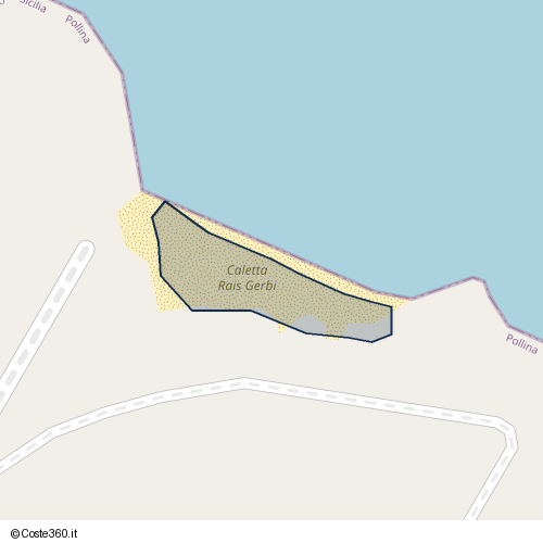 Posizione della spiaggia Spiaggia nei pressi di Finale, 90010