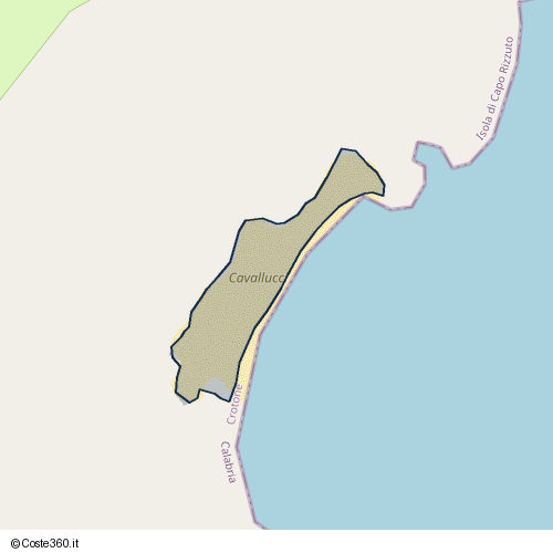 Posizione della spiaggia Spiaggia nei pressi di Isola di Capo Rizzuto, 88841