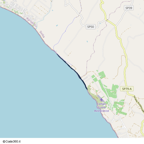 Posizione della spiaggia Spiaggia nei pressi di Menfi, 92013