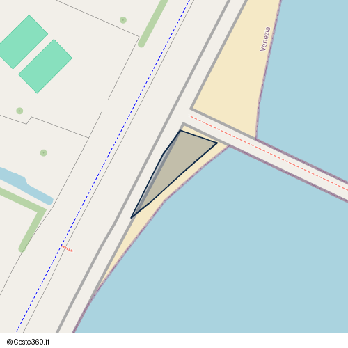 Posizione della spiaggia Spiaggia nei pressi di Via Eugenio Gatto, Lido-Pellestrina, Venezia, 30126